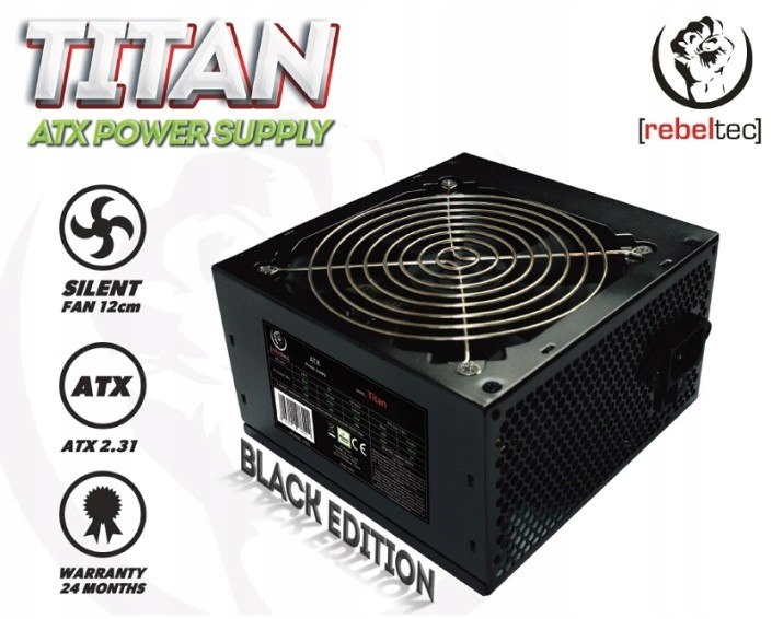 Zasilacz Rebeltec Titan 500W – Wydajne źródło zasilania dla Twojego komputera
