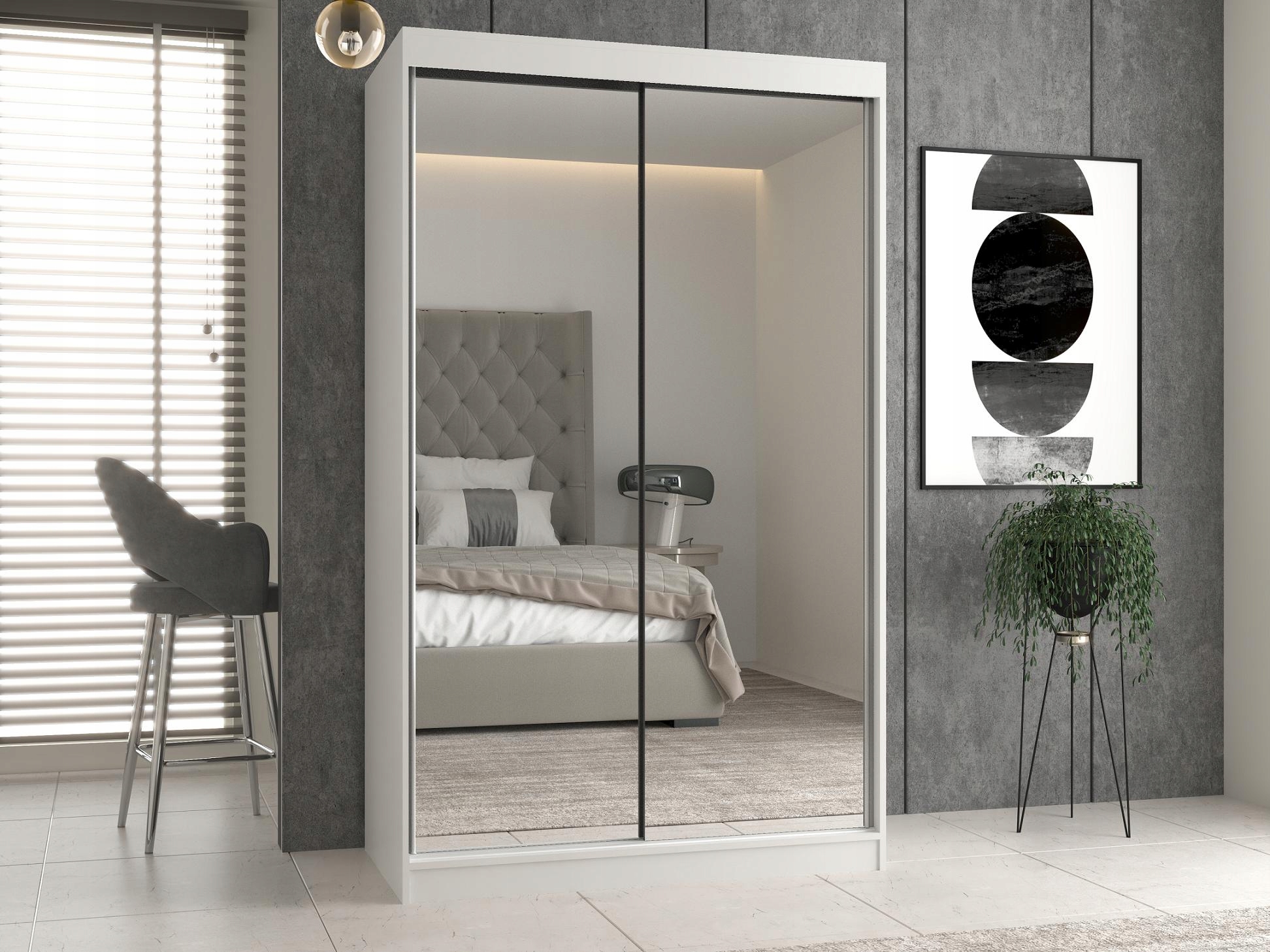 Szafa przesuwna Iga 120 CM – Elegancka i funkcjonalna przestrzeń do przechowywania