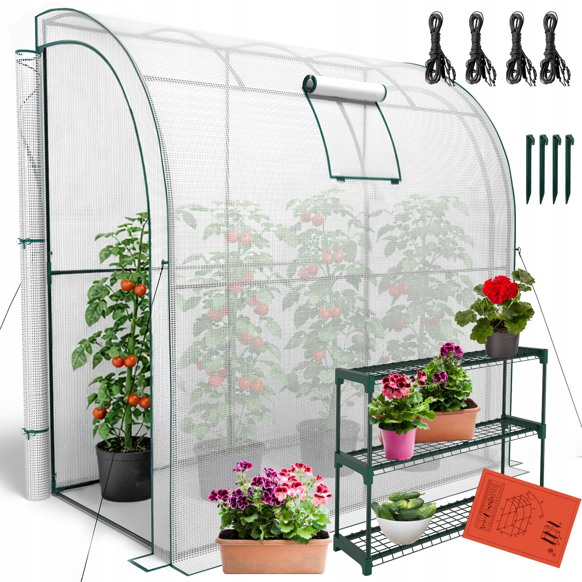 TUNEL FOLIOWY OGRODOWY SZKLARNIA 2x1x2 UV-4 FOLIAK – Idealne rozwiązanie dla Twojego ogrodu