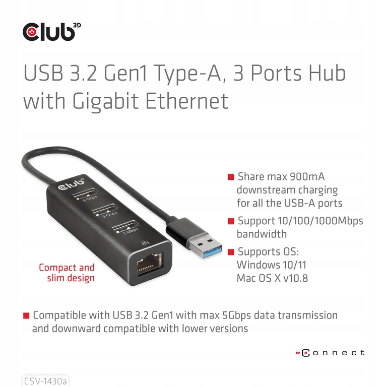Wysoka prędkość transferu danych do 1000 Mbit/s