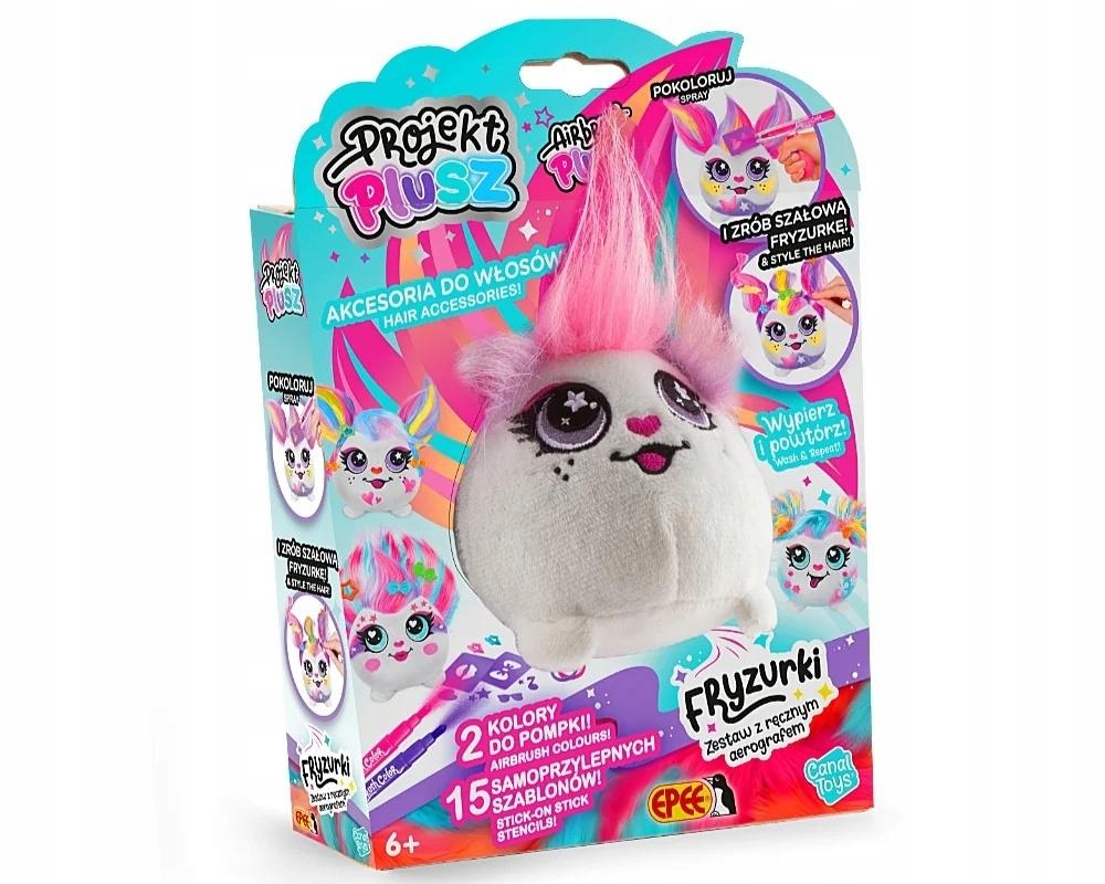 Maskotka Projekt Plusz Fryzurki - Różyczka – Kreatywna zabawa dla dzieci