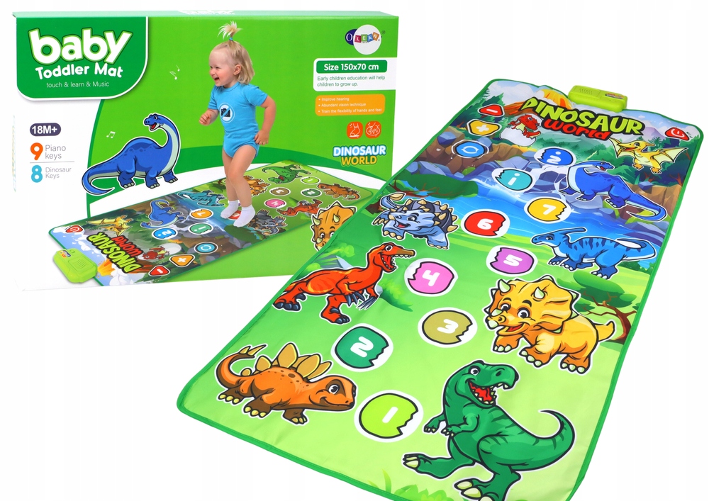 Mata Taneczna Edukacyjna Interaktywna Dinozaury Dźwięki – Zabawa i nauka w jednym