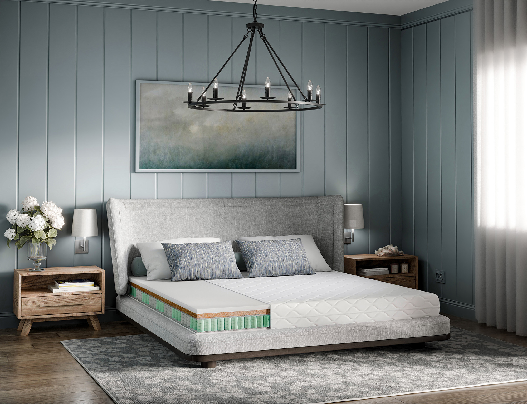 Materac 80x180 kieszeniowy + kokos TIKO 17 cm sprężynowy średnio twardy Długość materaca 180 cm