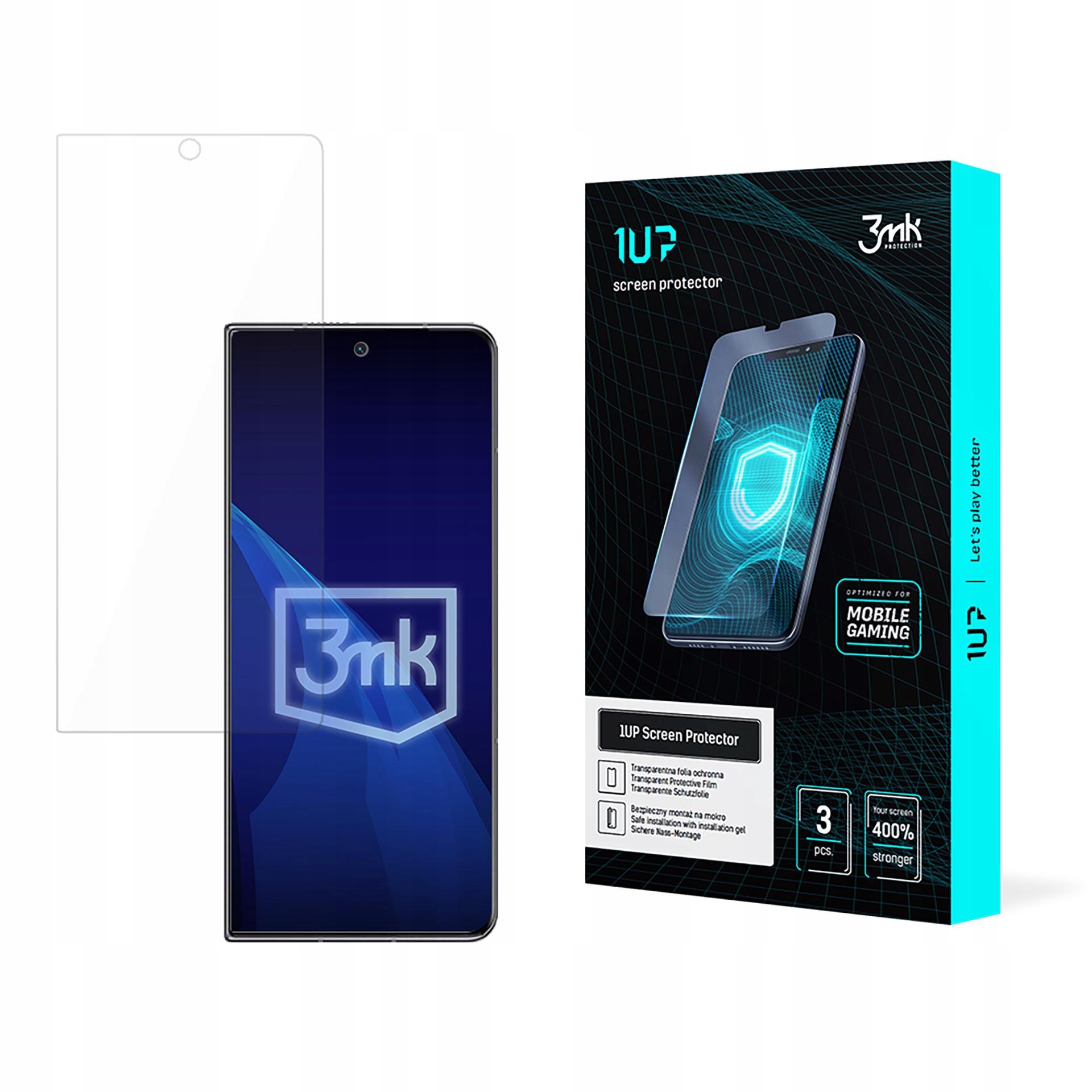 TECNO PHANTOM V FOLD2 (FRONT) - 3MK 1UP – Ochrona ekranu dla graczy