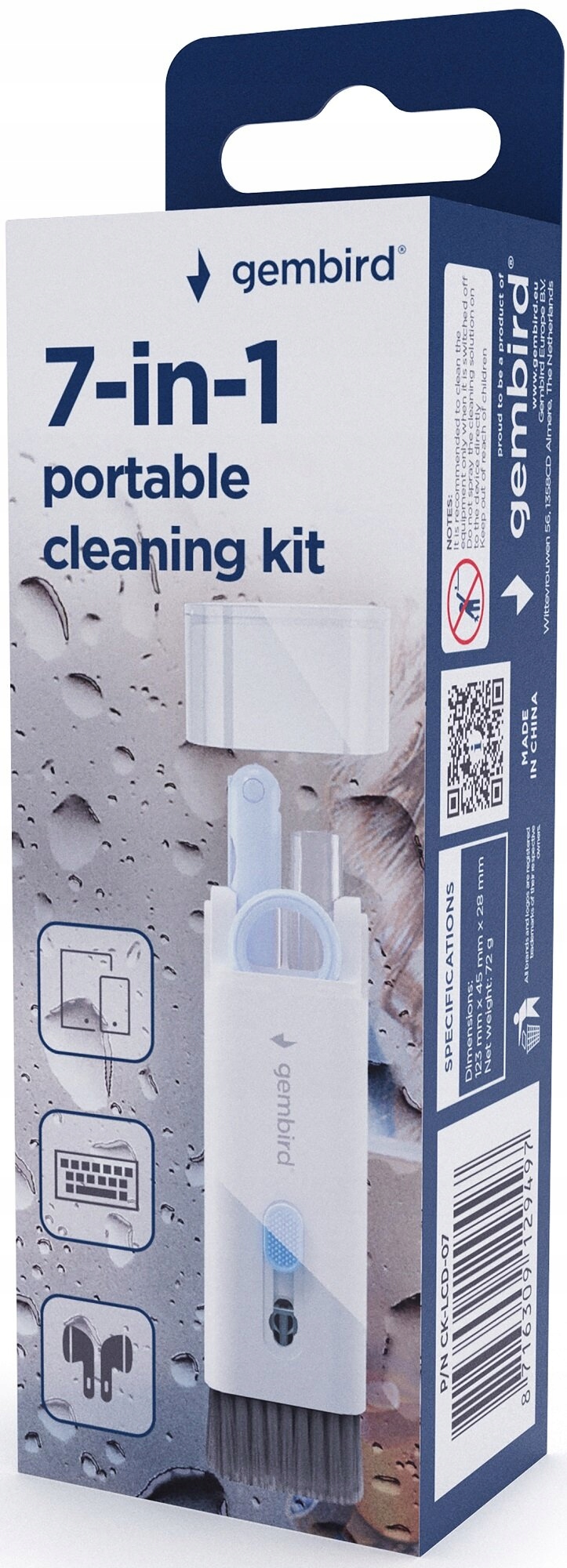 Gembird CLEANING KIT UNIVERSAL 7IN1/CK-LCD-07 – Idealne rozwiązanie do czyszczenia elektroniki