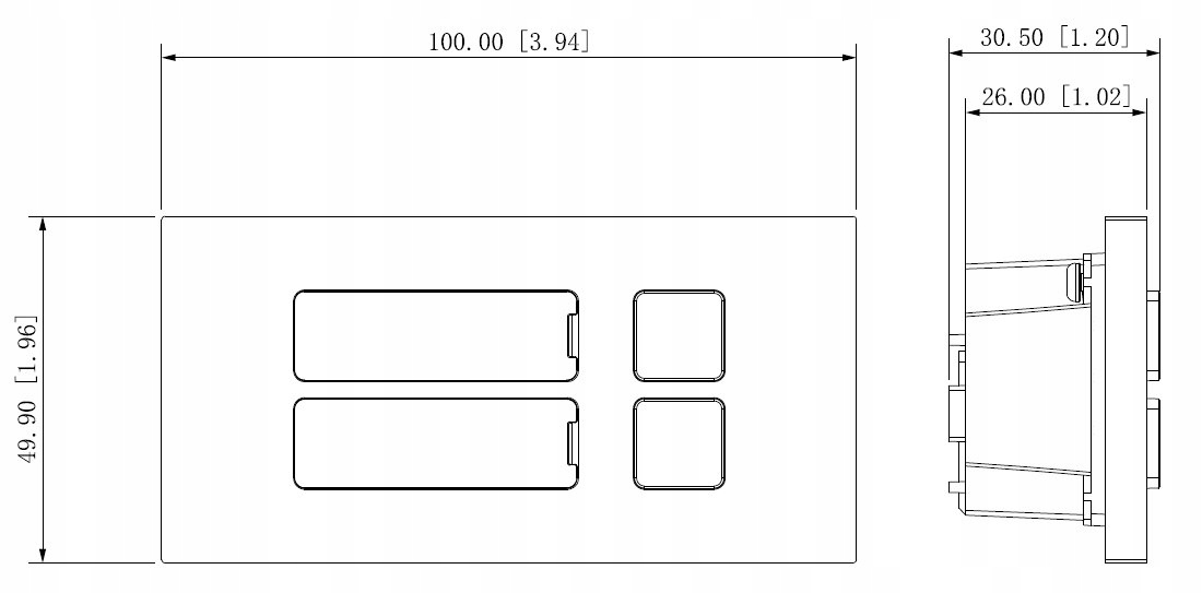 Wymiary i waga modułu