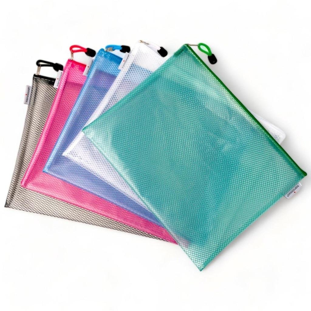 Torebka na zamek mesh EVA A4 NARCISSUS – Idealny wybór do biura i na co dzień