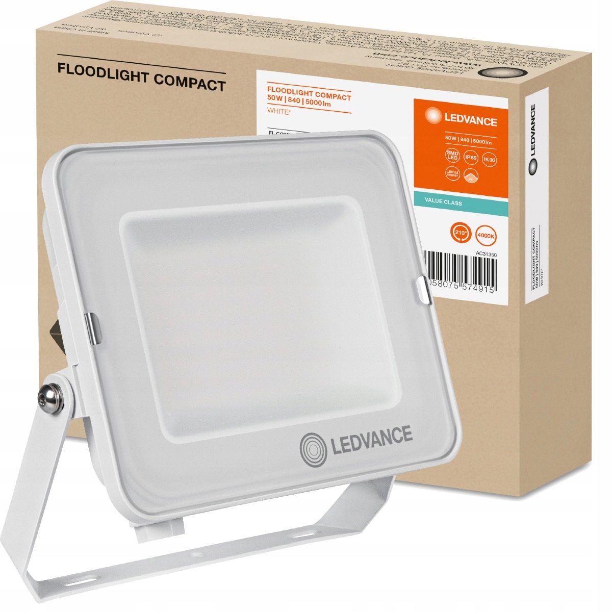 Naświetlacz Ledvance Projektor LED FLOOD COMPACT V 50W 840 SYM – Nowoczesne oświetlenie do Twojego ogrodu