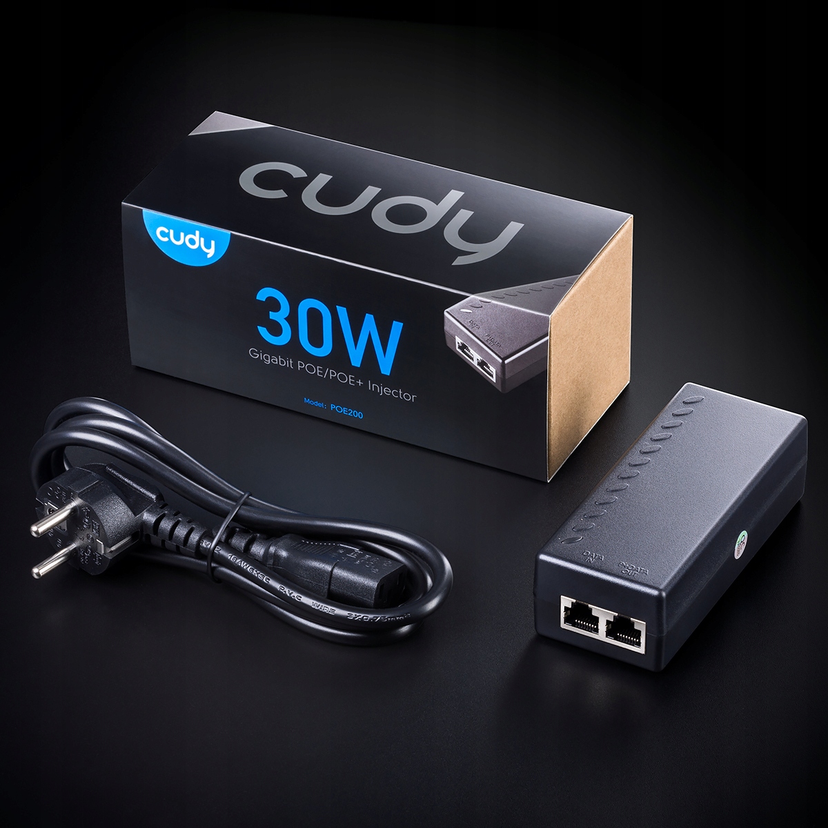 Cudy Injector CUDY POE200 Gigabit PoE+/PoE 30W – Wydajność i niezawodność w zasilaniu