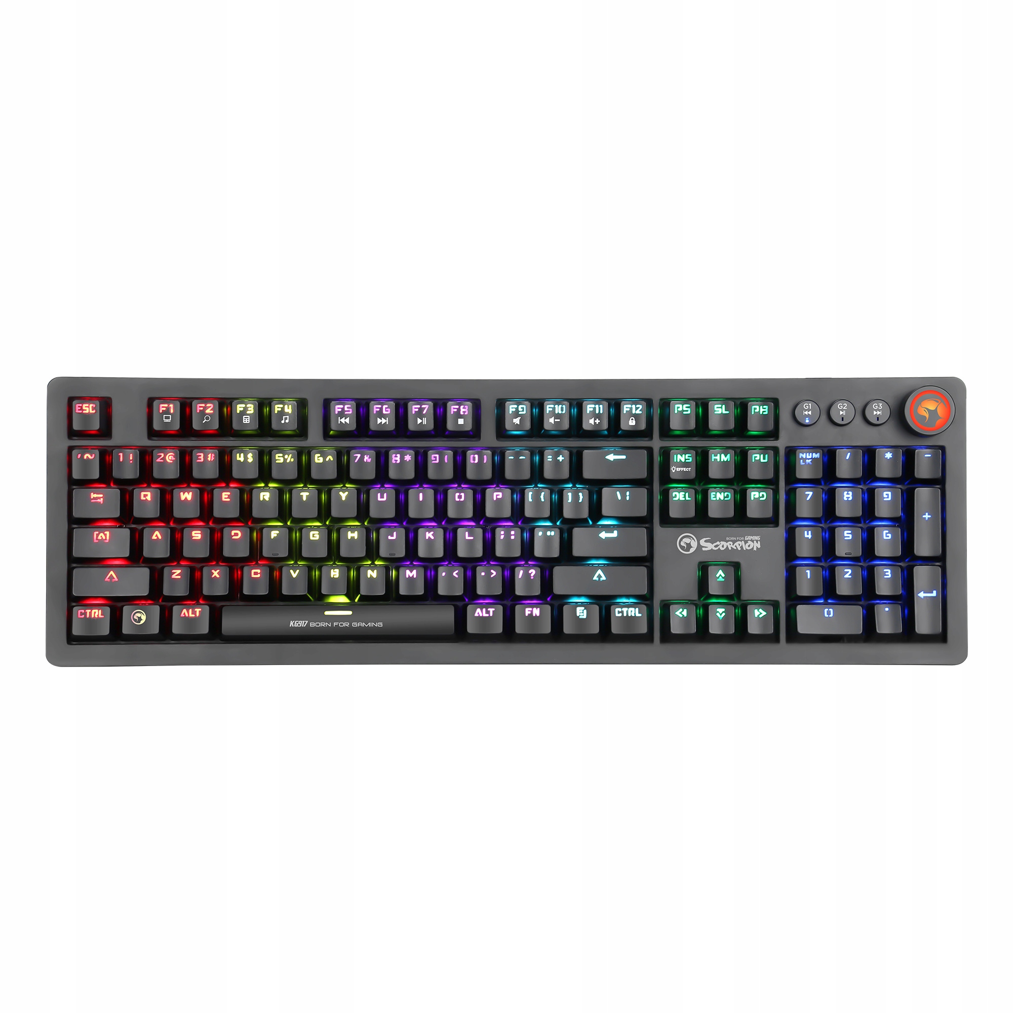 Klawiatura mechaniczna KG917 Outemu Blue – Idealna do gier i pracy