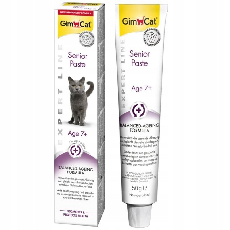 GimCat Senior Paste 50g – Przepyszna przekąska dla starszych kotów