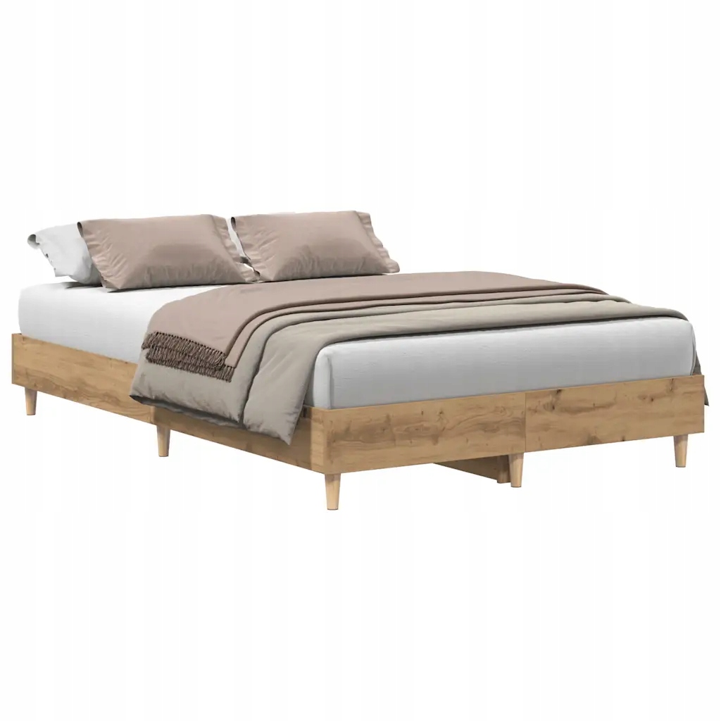 Rama łóżka bez materaca Dąb Artisan 120x200 cm – Elegancja i funkcjonalność w Twojej sypialni