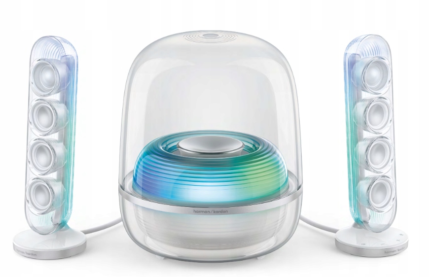 Harman Kardon Soundsticks 5 – Bezprzewodowy głośnik 2.1 w eleganckim białym kolorze