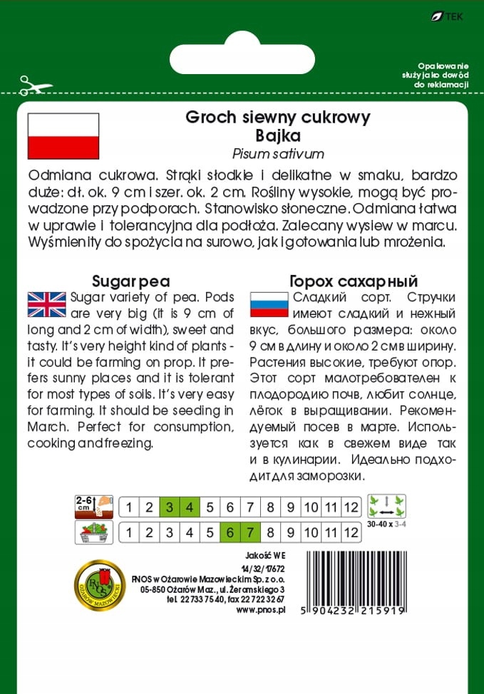 Liczba nasion i rozstawa – Szczegóły dotyczące siewu