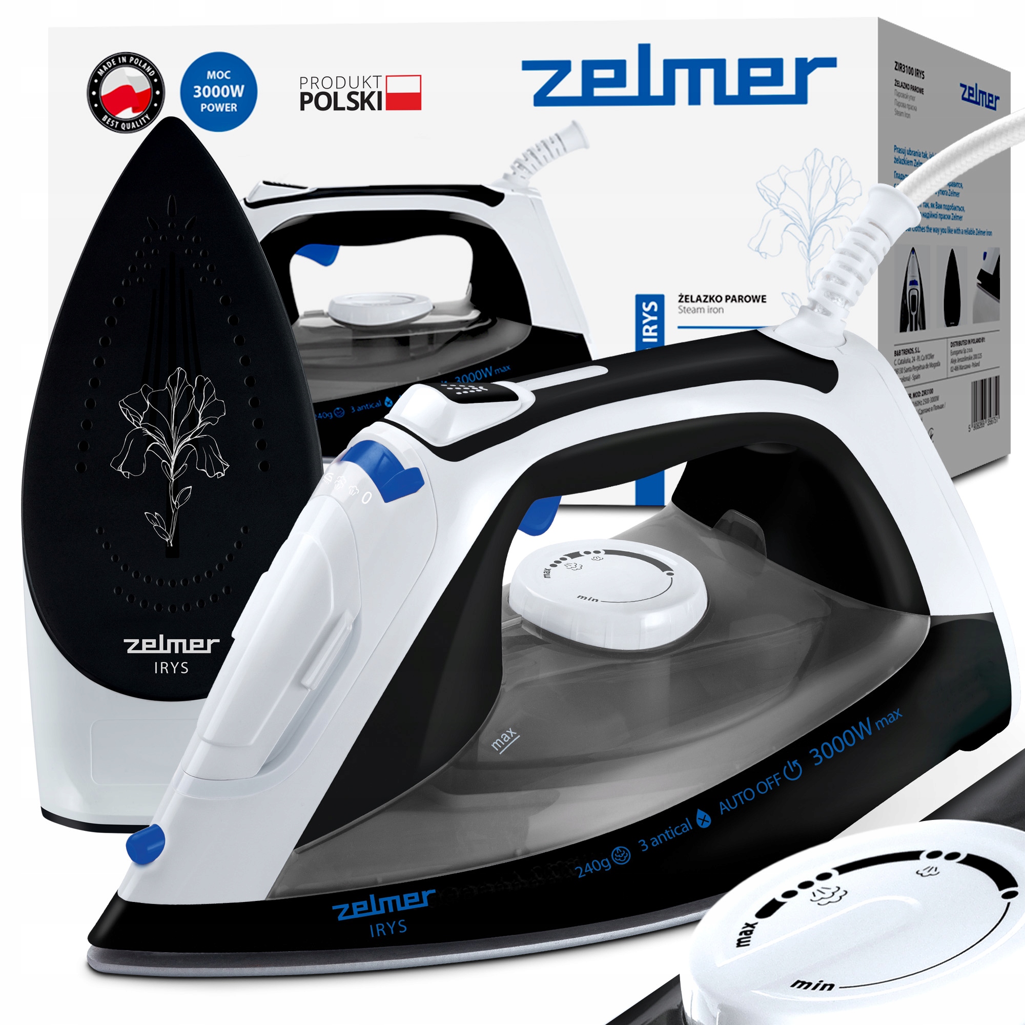 Żelazko ZIR3100 Irys – Twoje wsparcie w perfekcyjnym prasowaniu