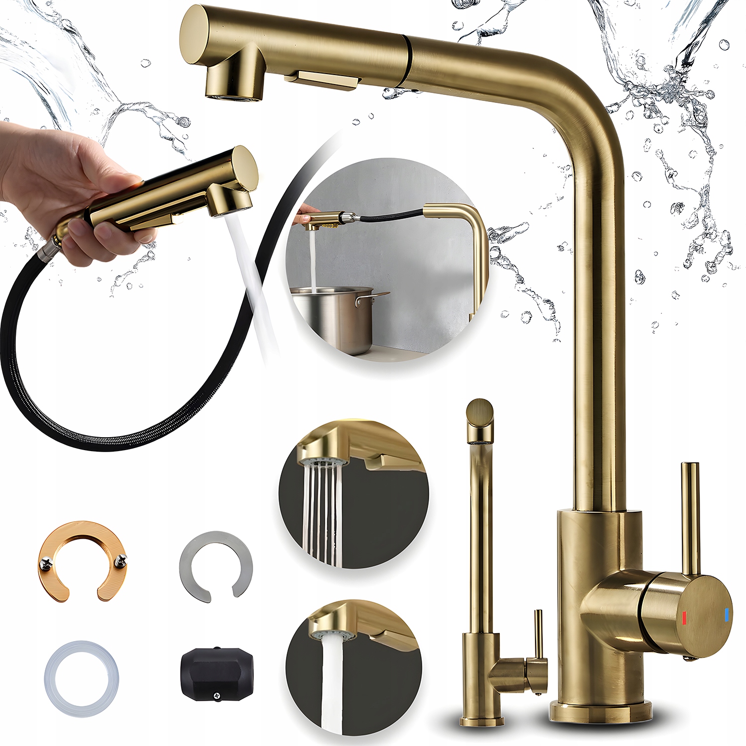 Bateria kuchenna Heckermann SZ-888 Złota – Nowoczesne rozwiązanie dla Twojej kuchni