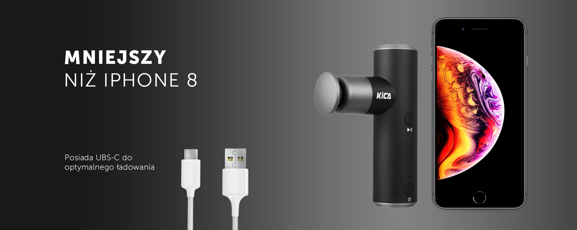 Masażer wibracyjny FeiyuTech KiCA mini 2 - czarny