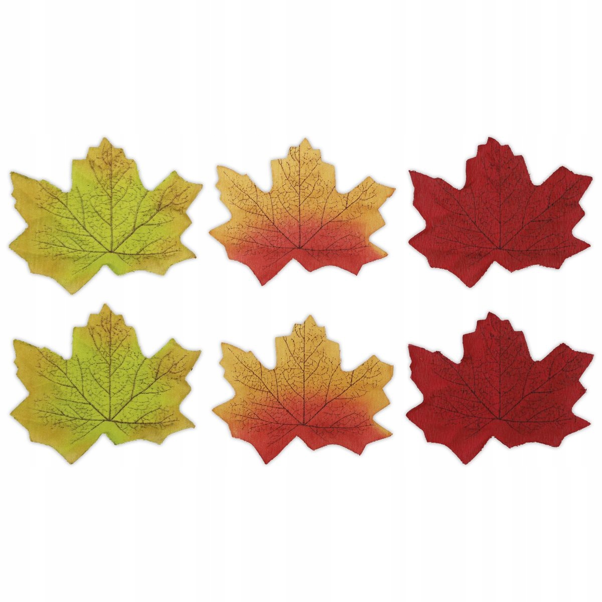 Żywe kolory liści klonu – pomarańczowe, czerwone i zielone