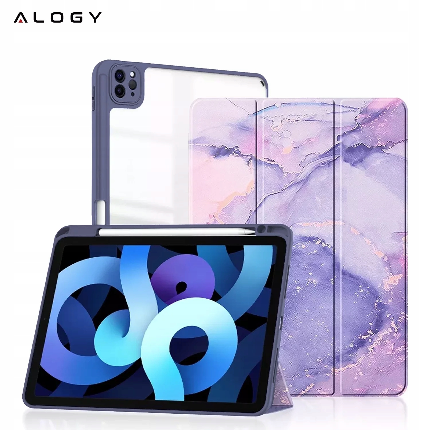 Stylowy design w kolorze fioletowego marmuru