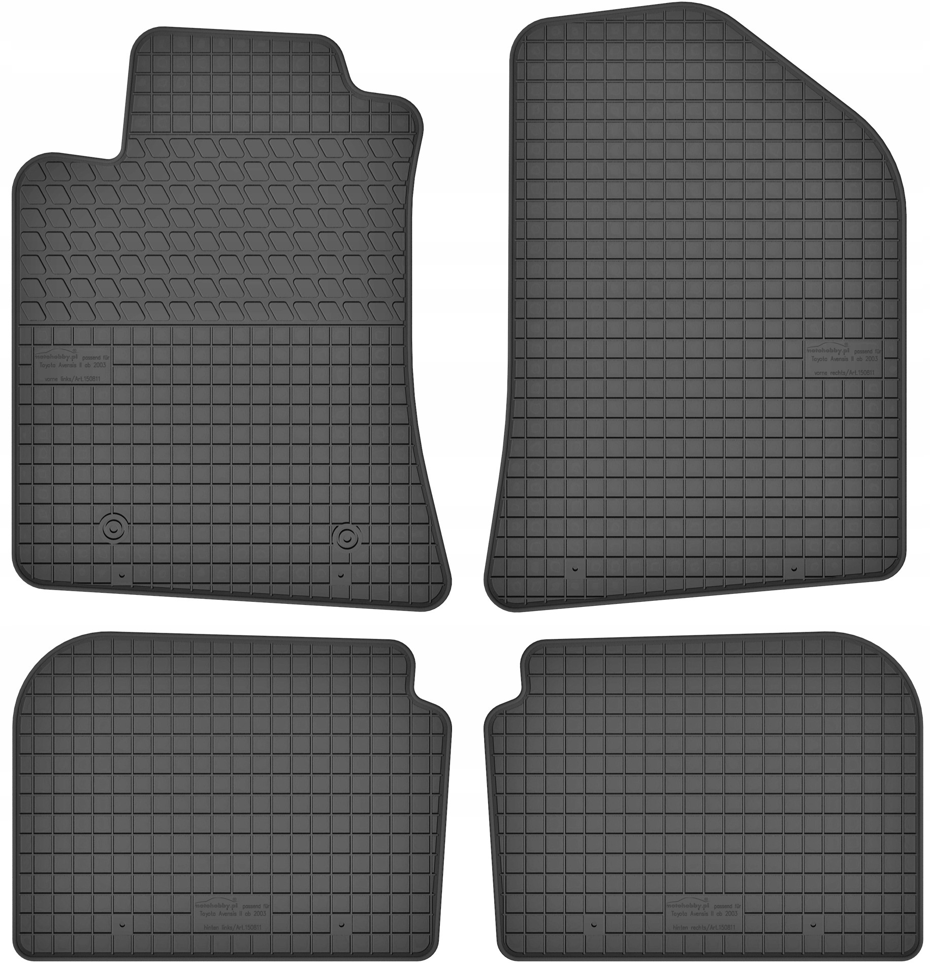 Dywaniki gumowe do Toyota Avensis II (2003-2008) – Ochrona wnętrza Twojego samochodu