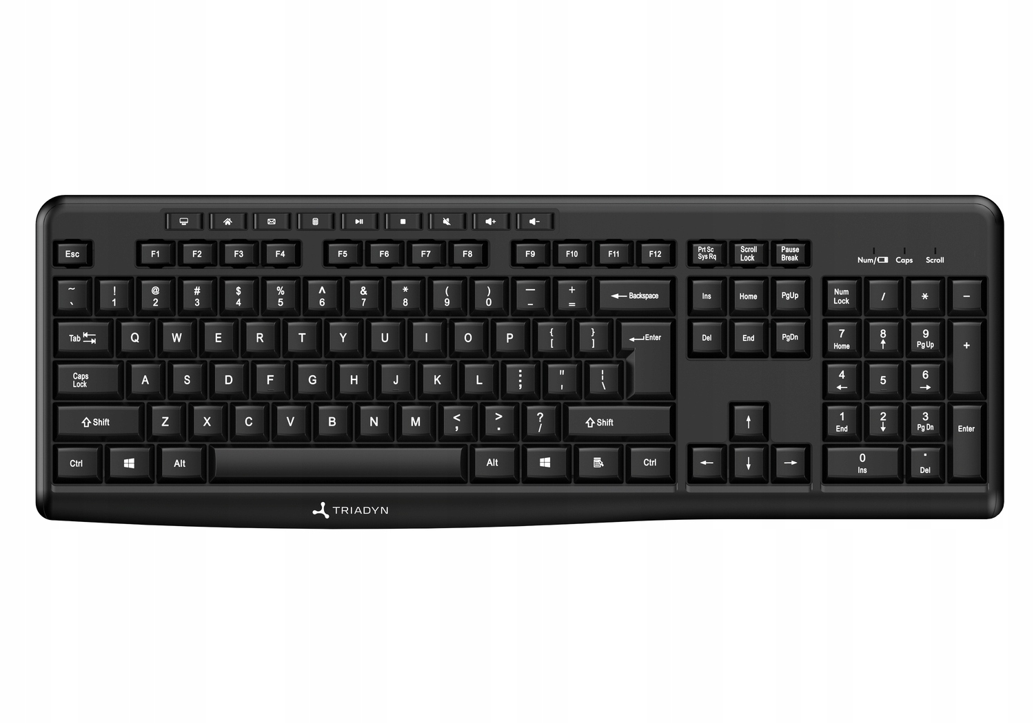 Elegancka klawiatura membranowa z cichym działaniem