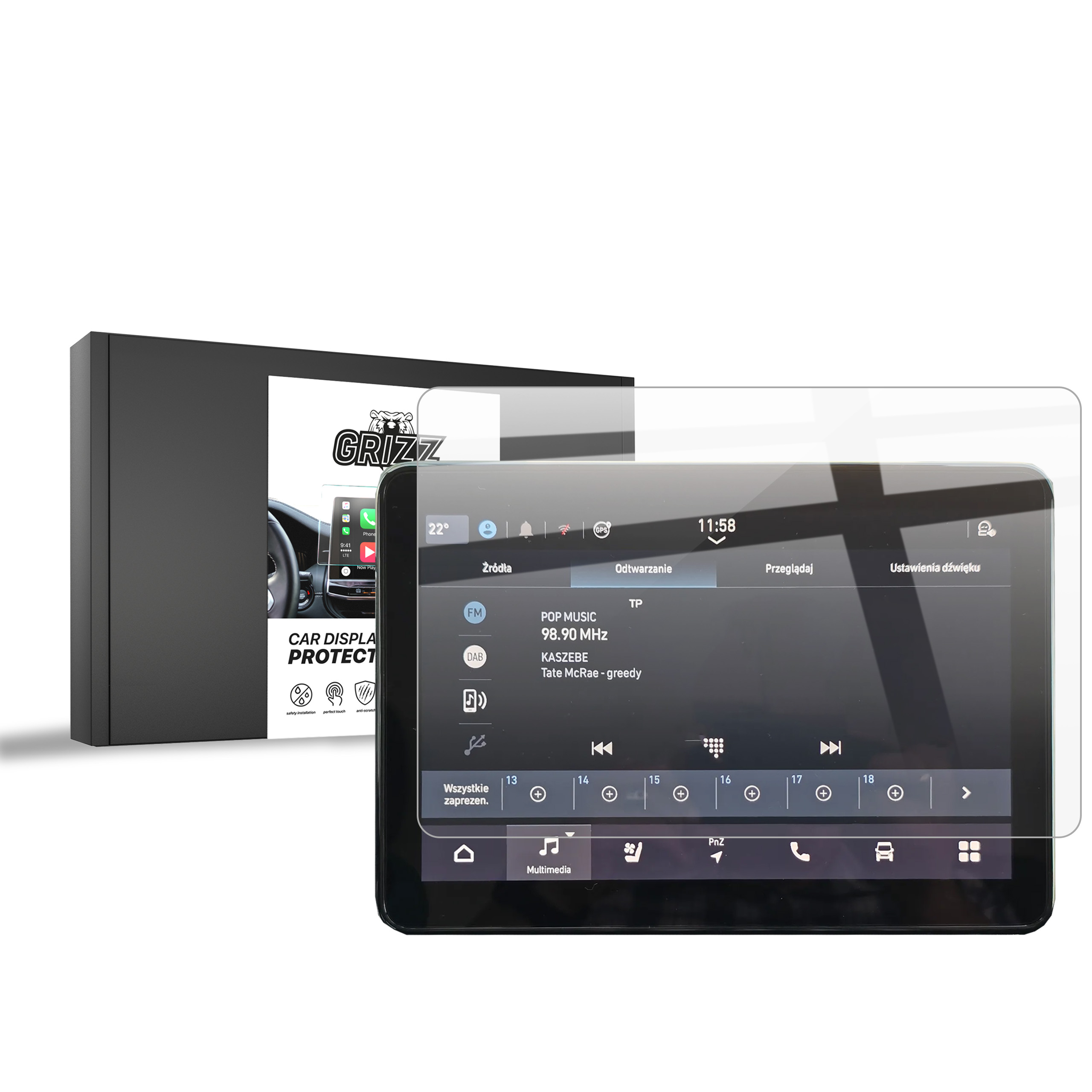 Folia ceramiczna GrizzGlass CarDisplay Protection do Opel Movano 10