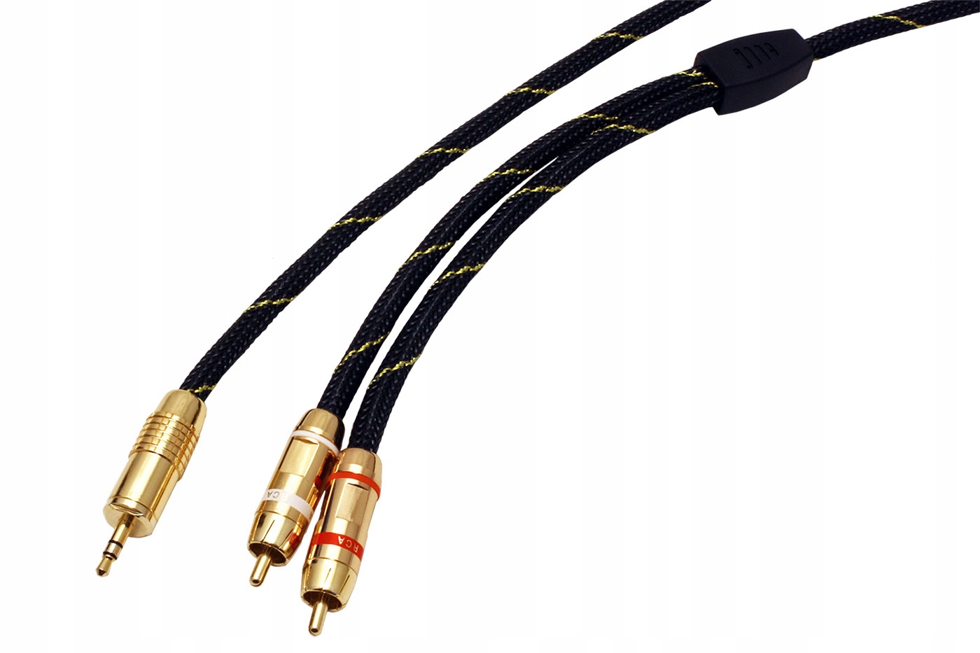 Gold kabel połączeniowy audio 3,5 mm stereo - 2x tulipan, M/M, 10 m – Doskonała jakość dźwięku