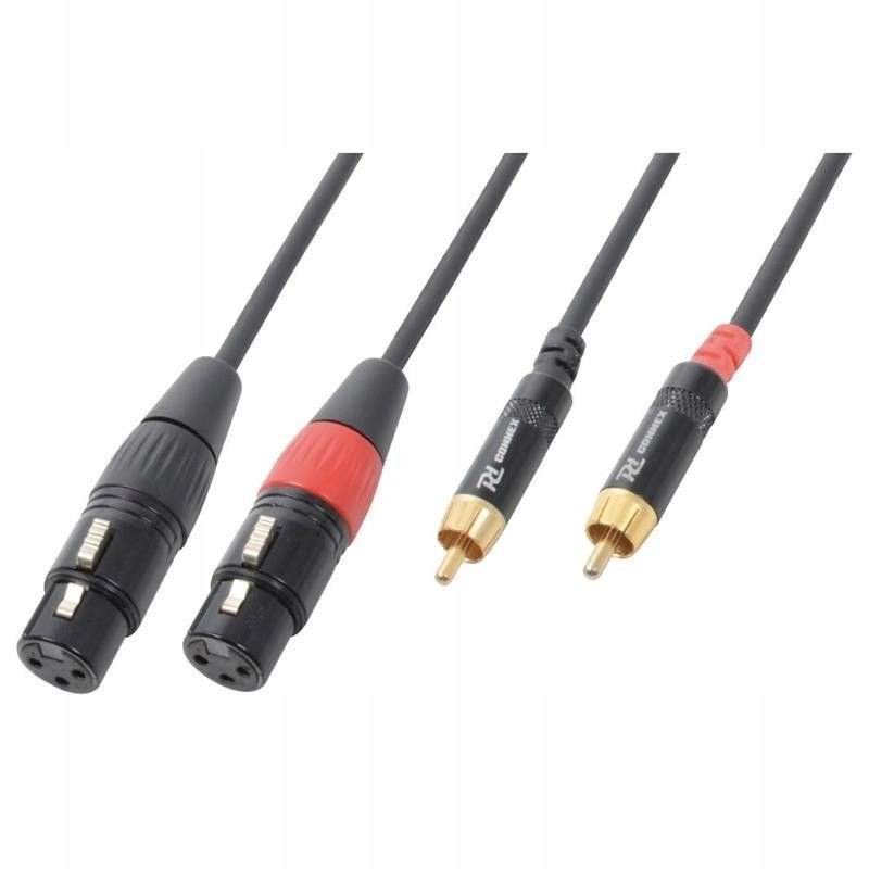 Kabel sygnałowy 2x XLR (f) - 2x RCA (m) 6m – Profesjonalna jakość audio