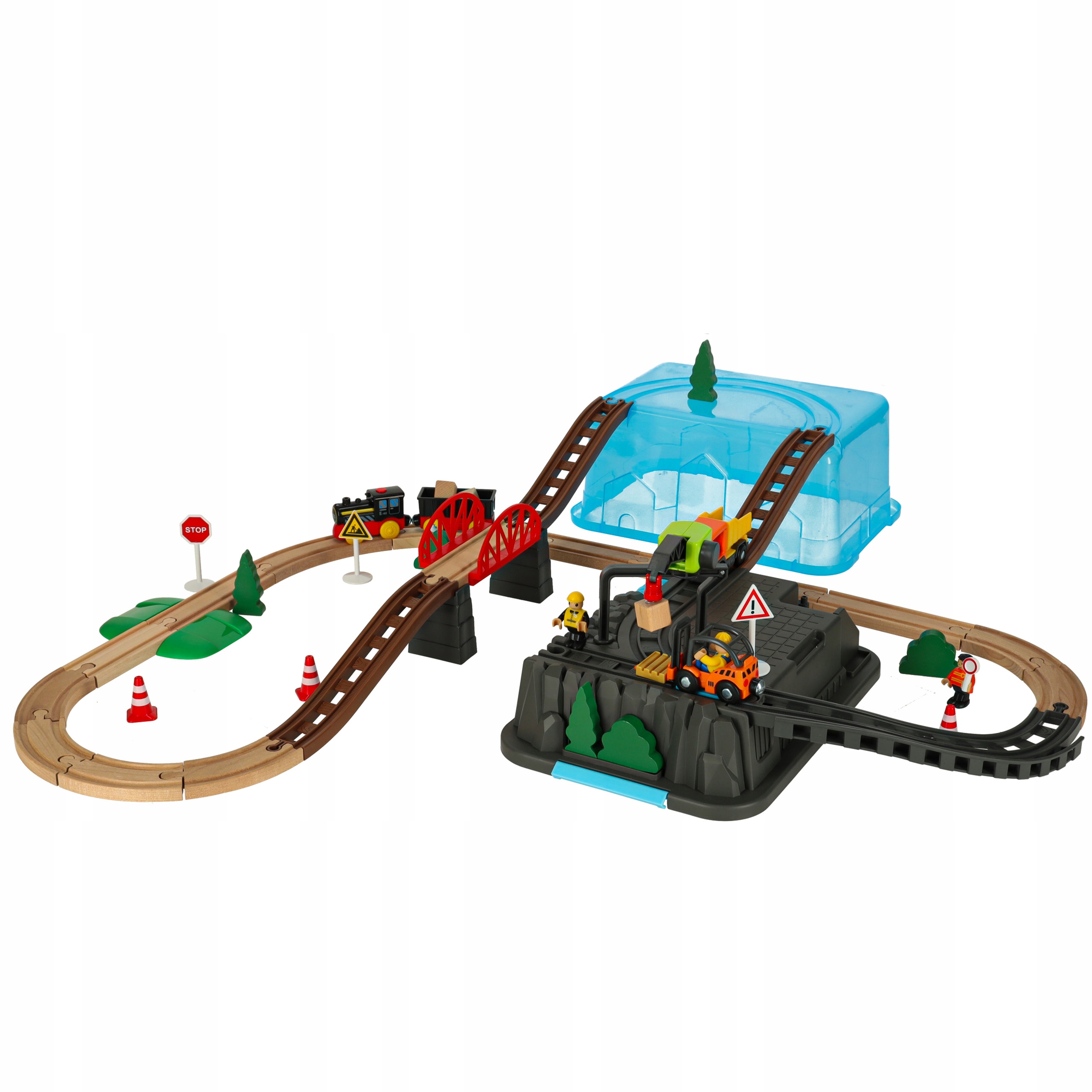 Bogaty zestaw akcesoriów do budowy scenerii