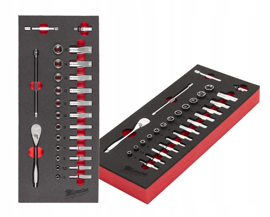 Wkładka piankowa z grzechotką i nasadkami 1/4
