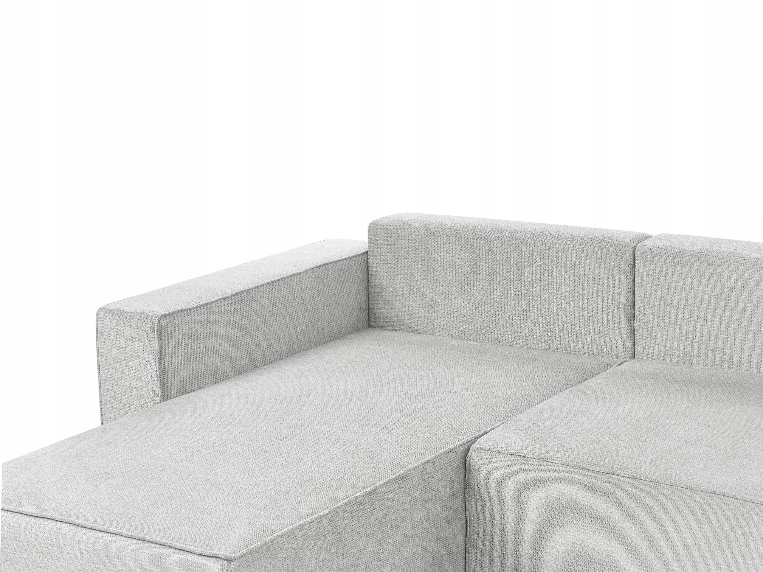 Sofa rozkładana w kształcie U dla 4 osób jasnoszary ze schowkiem – Idealne rozwiązanie do Twojego salonu