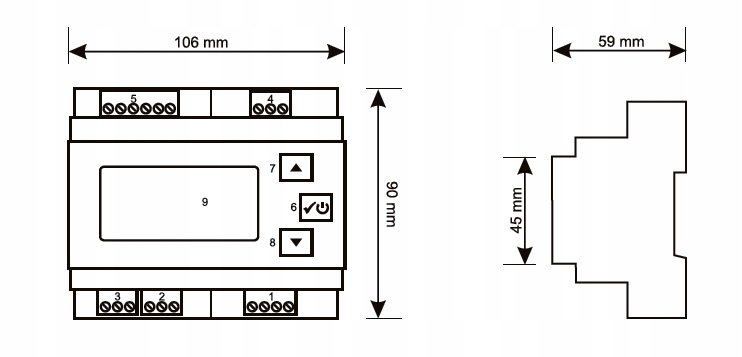 Wygodny montaż w szafce elektrycznej