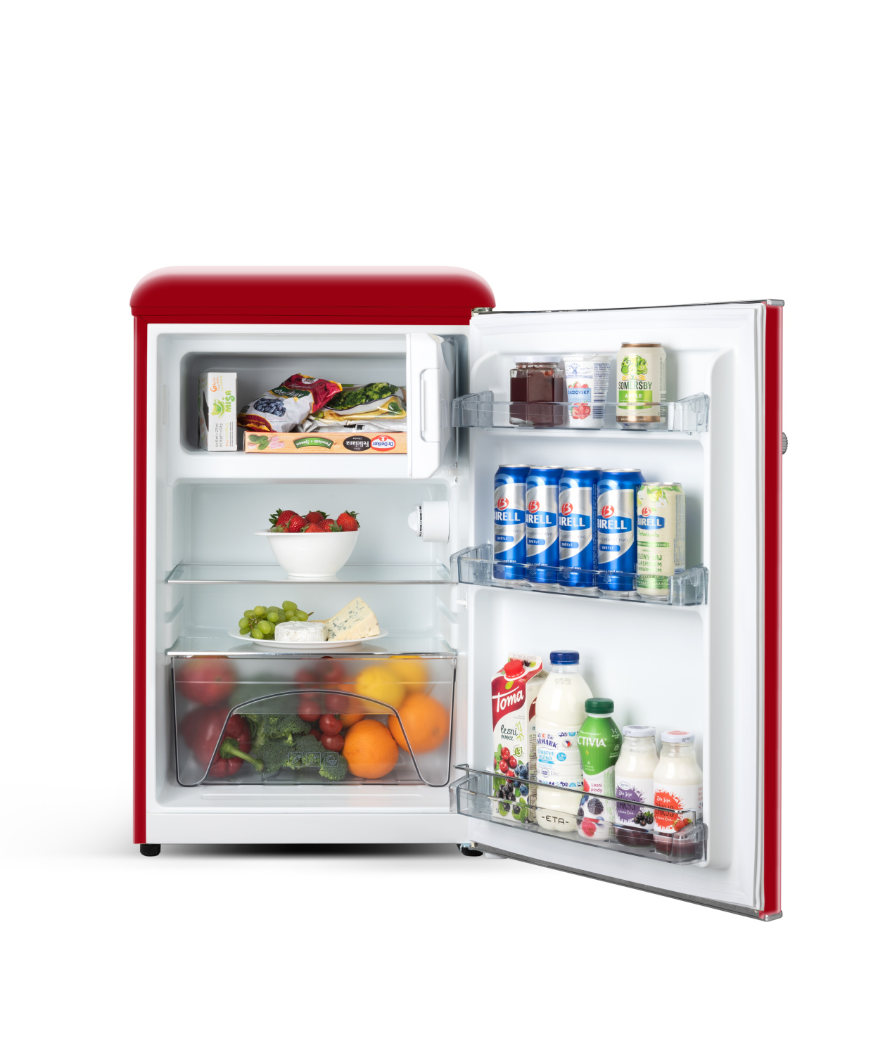 Praktyczne rozmieszczenie wnętrza z szklanymi półkami