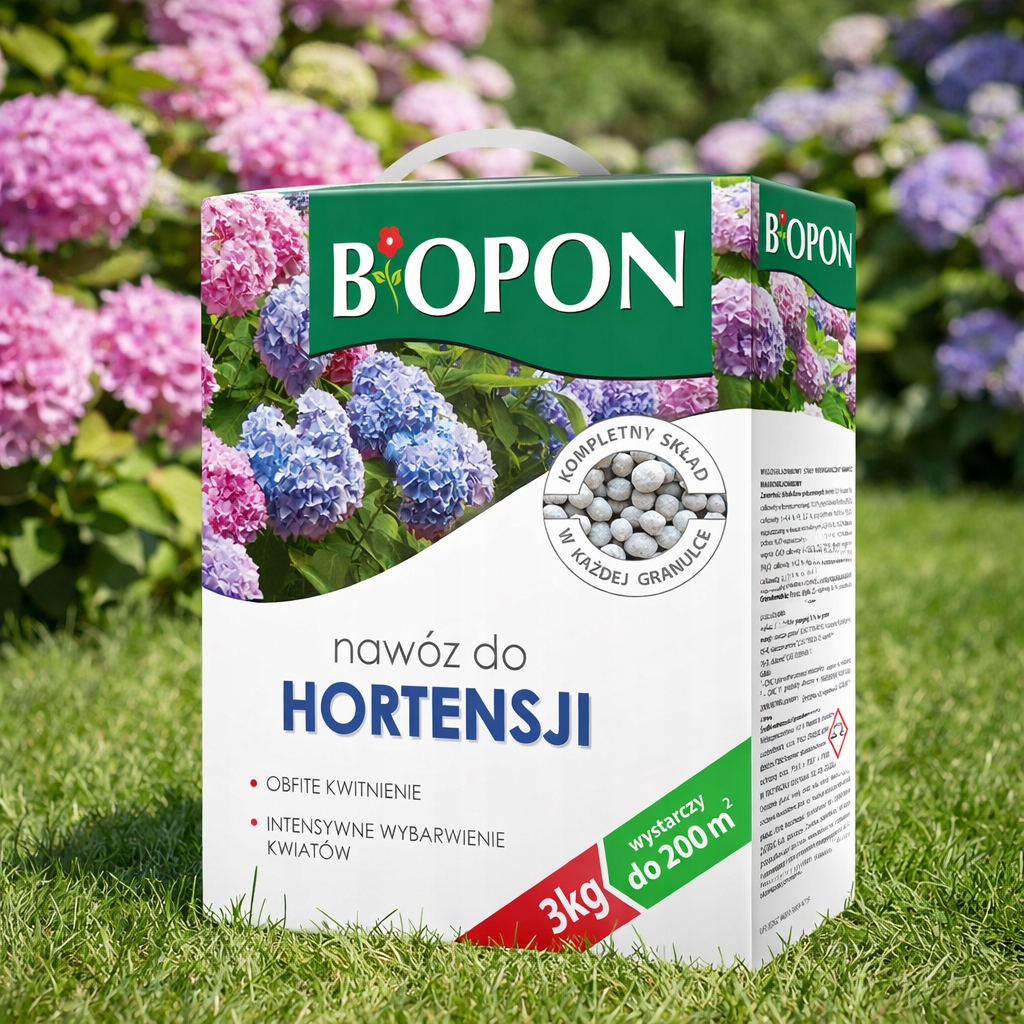 BOPON - Nawóz Do Hortensji Granulat 3kg – Idealne odżywienie dla Twoich hortensji