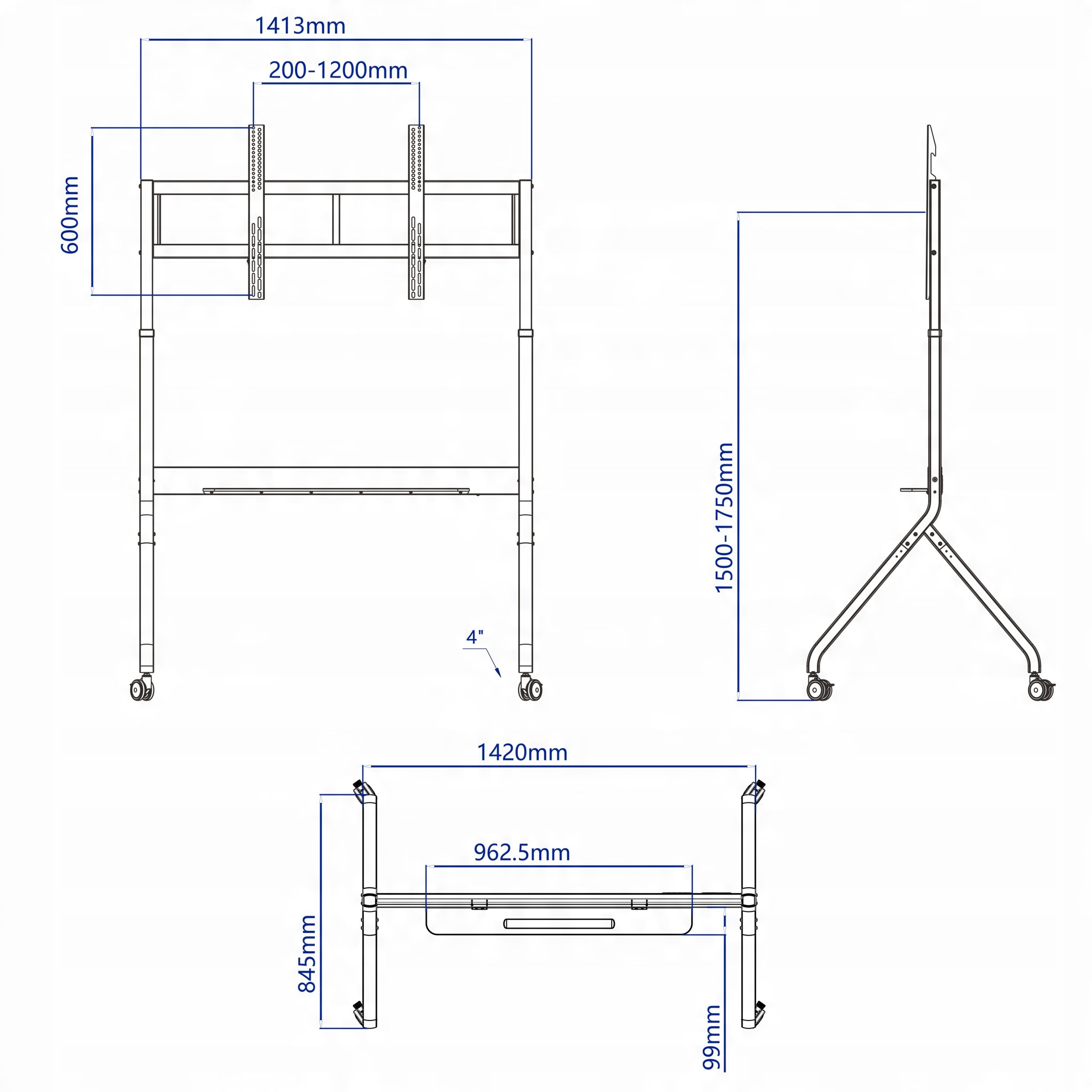 Elektryczna regulacja wysokości telewizora
