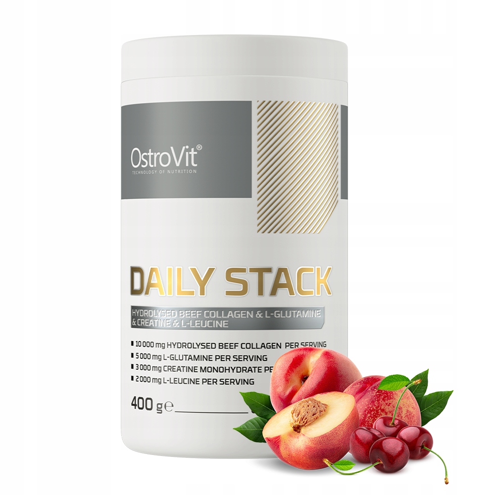 OstroVit Daily Stack 400 g – Suplement diety o smaku wiśniowo-brzoskwiniowym