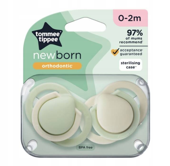 Tommee Tippee 335821 SMOCZEK 0-2 NEWBORN – Uspokajający smoczek dla noworodków
