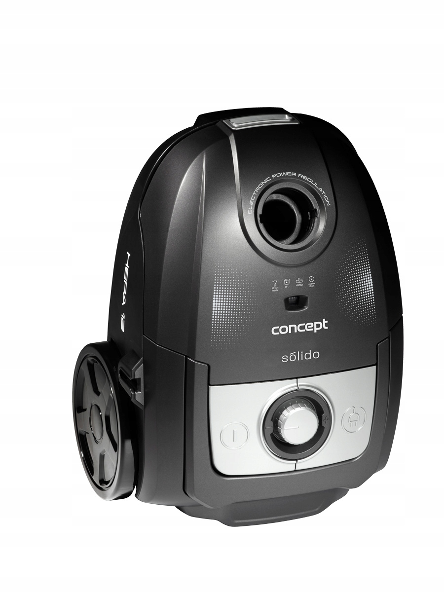 Odkurzacz workowy Concept Odkurzacz workowy 700 W Solido czarny VP8072 – Wydajność i elegancja w jednym