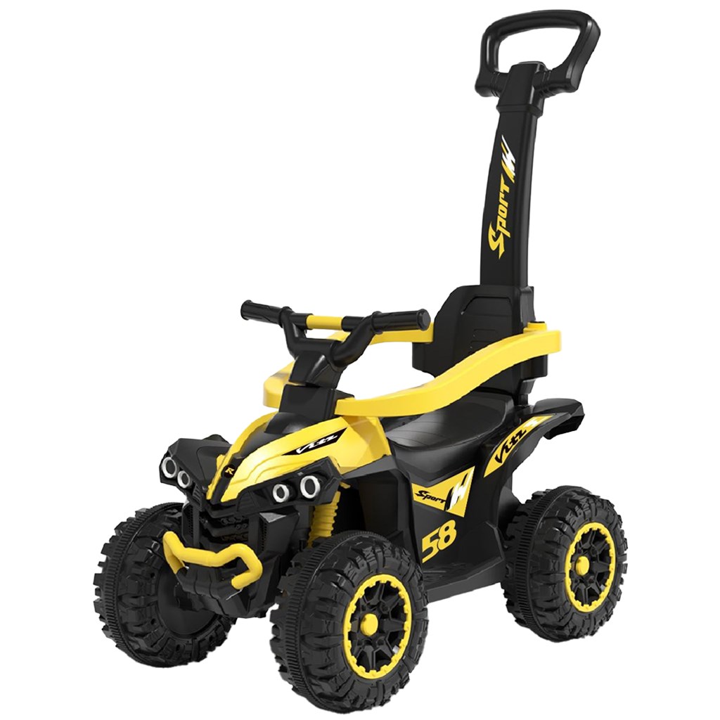 Jeździk z rączką Baby Mix Mega Żółty Quad – Idealny pojazd dla Twojego dziecka