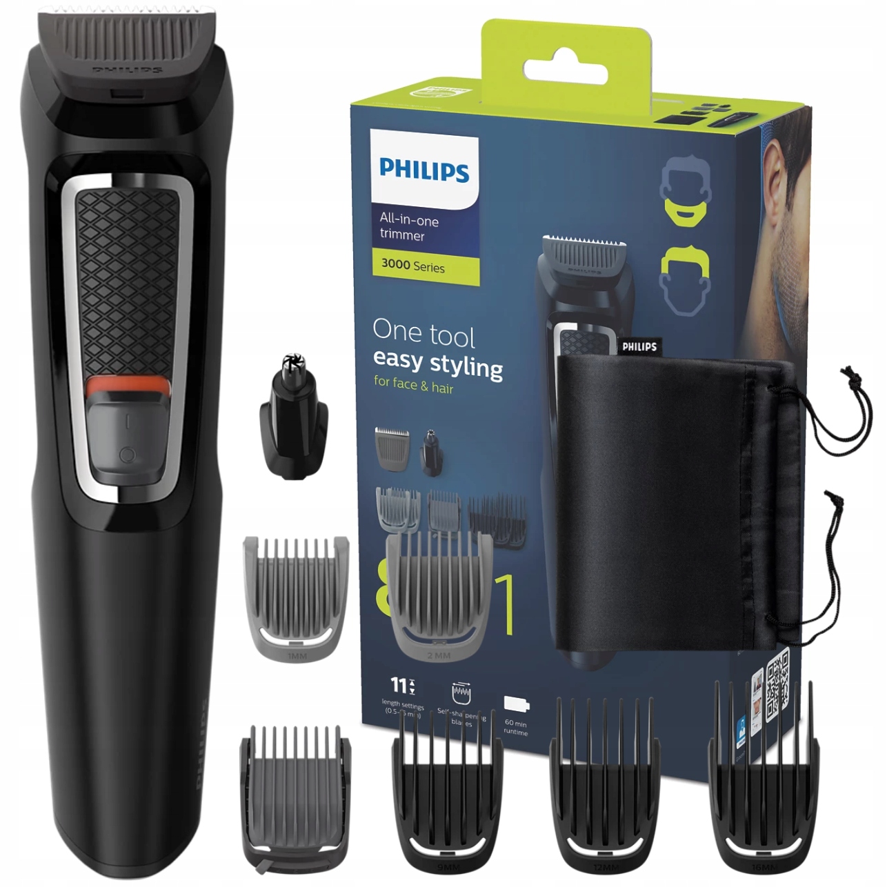 Trymer Philips Multigroom Series 3000 MG3711/15 – Idealne narzędzie do pielęgnacji zarostu