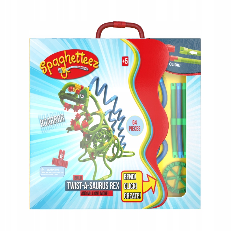 Patyczki konstrukcyjne miękkie tyranozaur 64el – Kreatywna zabawa dla dzieci