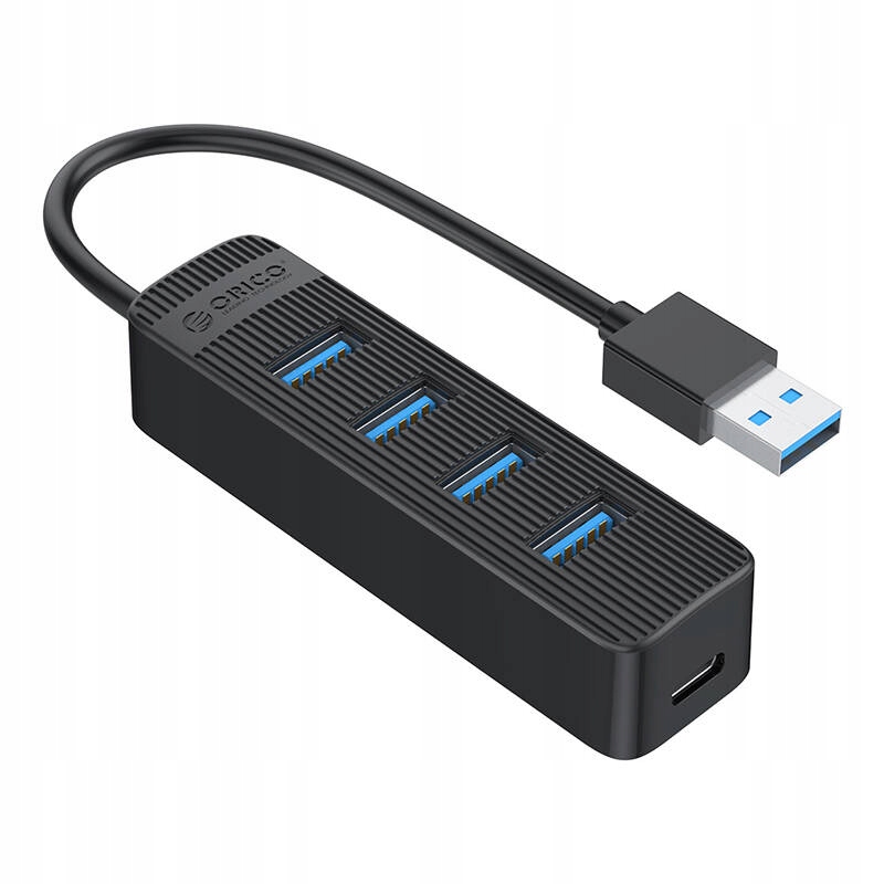 Adapter Hub Orico TWU3 USB do 4x USB 3.0 (czarny) – Rozszerz możliwości swojego komputera