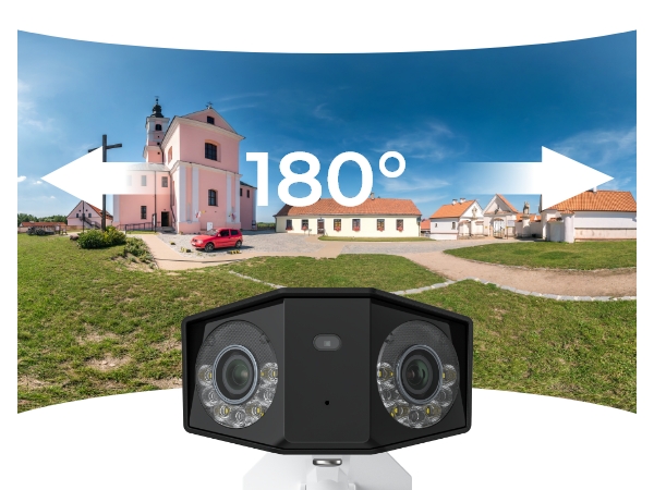 Szeroki kąt widzenia 120° i 60° w pionie