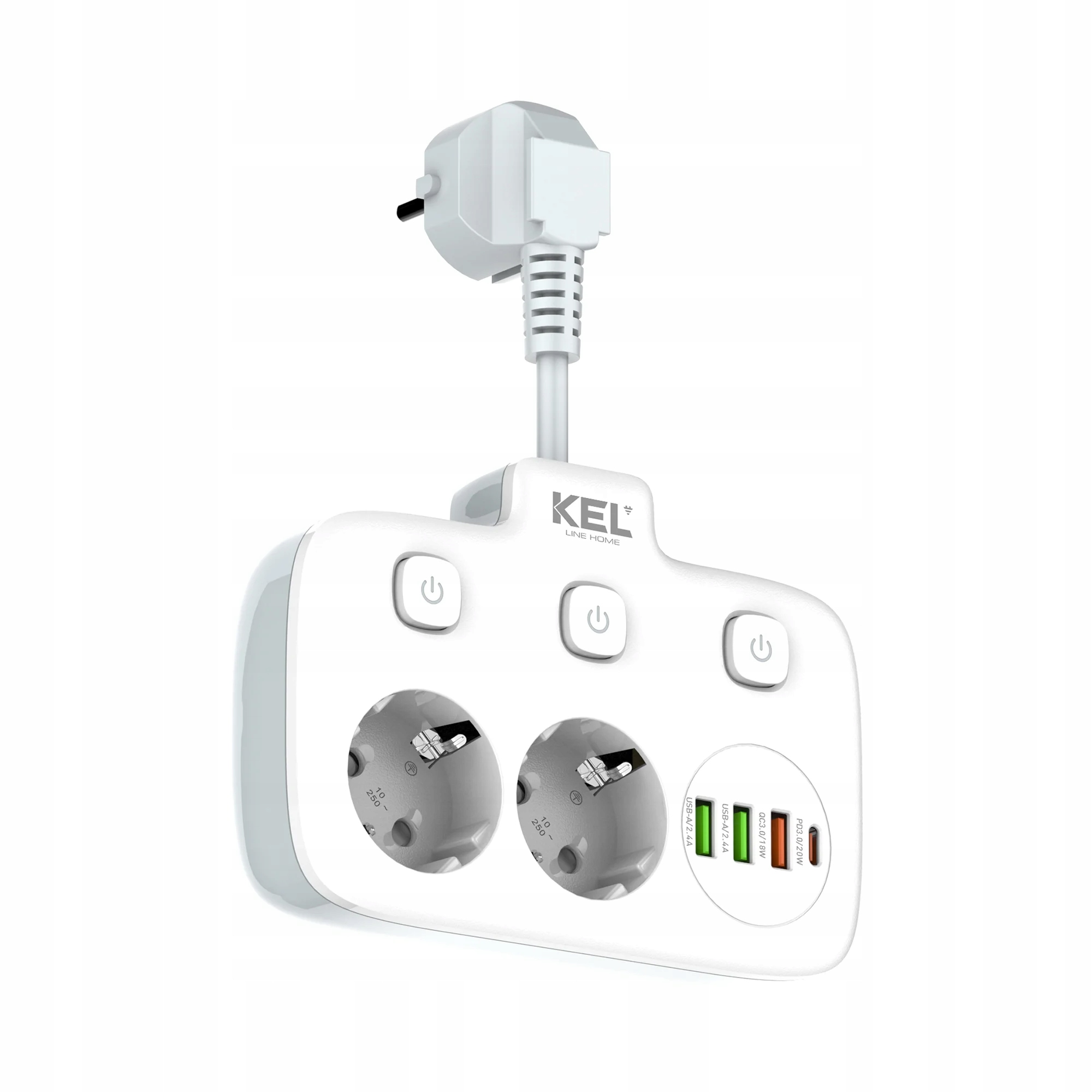 Funkcjonalność z indywidualnymi włącznikami dla każdego gniazda