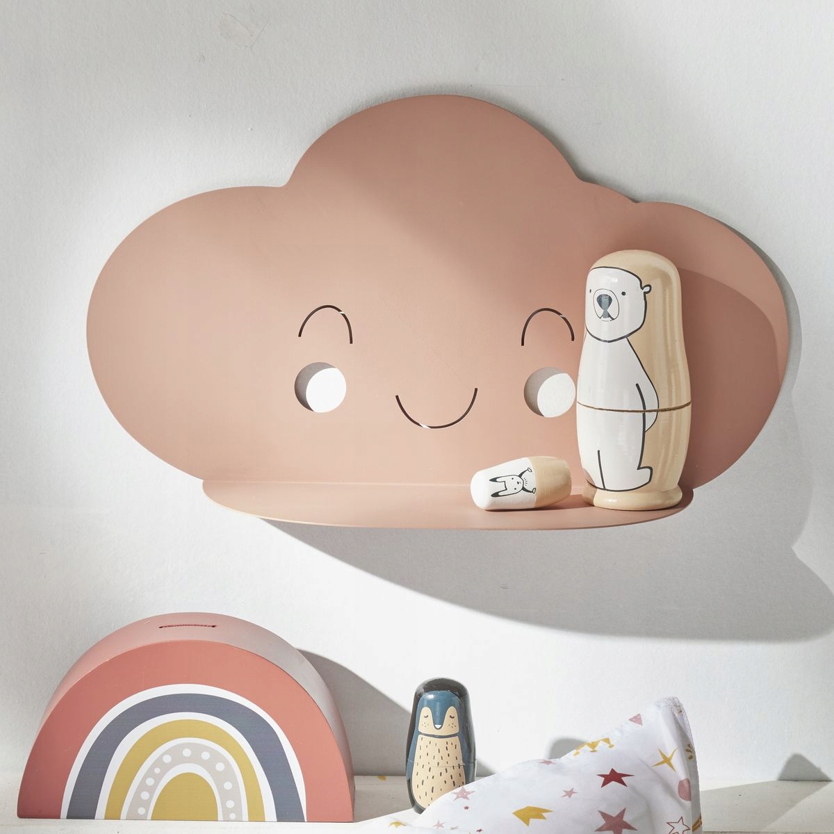 Półka do pokoju dziecięcego chmurka HEAD IN THE CLOUDS – Uroczy dodatek do dziecięcego wnętrza