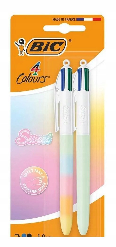 Długopis 4 Colors Sweet Pastel 1mm mix 2szt – Kolorowe pisanie na co dzień