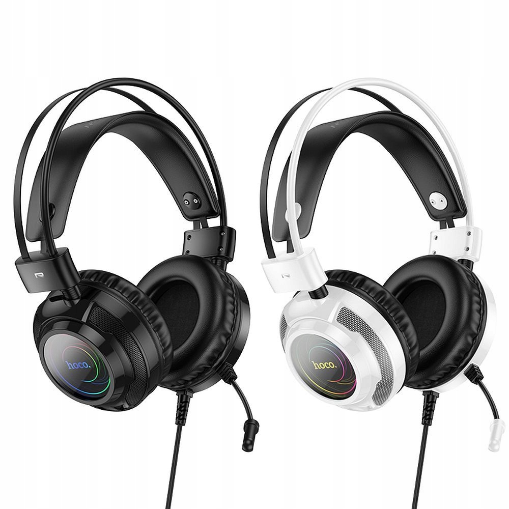 Komfortowe nauszniki z oświetleniem LED RGB