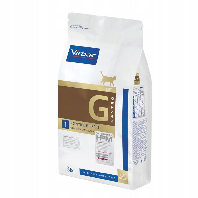 Virbac Gastro - Digestive Support Cat 3kg – Pełnoporcjowa karma dla kotów
