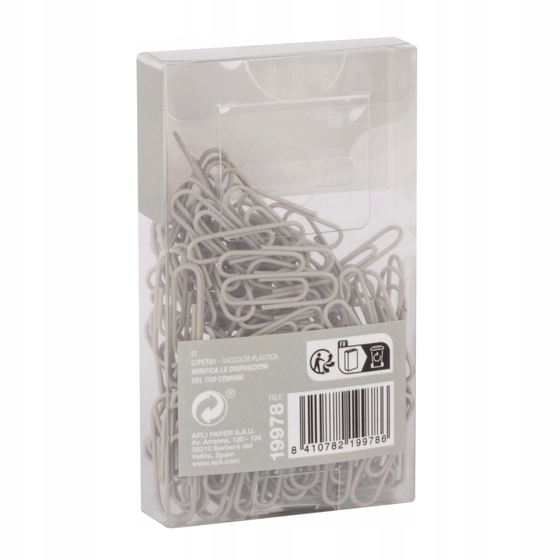 Metalowe spinacze w praktycznym pudełku z zawieszką