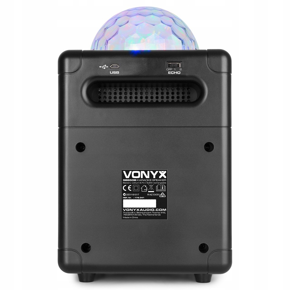 Głośnik karaoke Vonyx SBS55B – Twój mobilny partner do zabawy